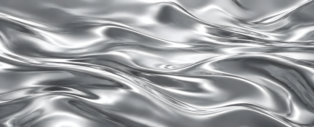 Liquid Silver Desk Mat